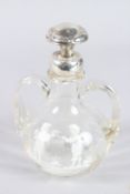 A SILVER TOP MARY GREGORY BOTTLE