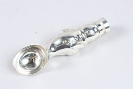 A SILVER PLATE ICE CREAM SCOOP 