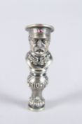 A GOOD RUSSIAN SILVER FIGURAL DESK SEAL, 1810-11, set with diamonds. 3ins. long. 122 grams.