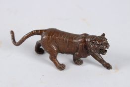 A JAPANESE BRONZE TIGER