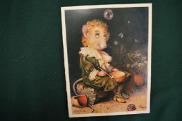 A signed Terence Cuneo Christmas card and other Christmas ephemera.
