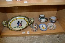 A small group of Quimper china.