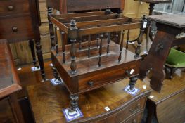 A 19th century rosewood four division, single drawer Canterbury.