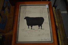 Alison Busby, a set of four unusual pictures depicting prints of 19th century sales inventories