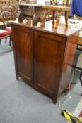 A 19th century mahogany two door cupboard.