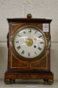 A good small Regency inlaid mahogany bracket clock.