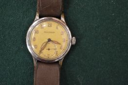 A Jaeger Le Coultre gentleman's stainless steel wristwatch (as found).