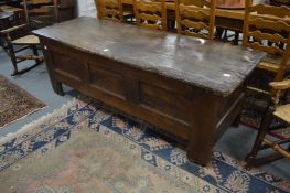 A large 18th century oak coffer.