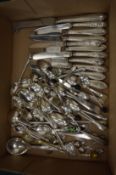 A quantity of silver and other flatware.