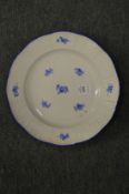 An Meissen blue and white plate.