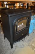 A electric log burner style heater.