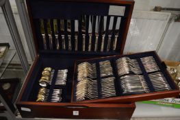 A good Carrs silver plated twelve place canteen of cutlery.