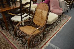 A bentwood rocking chair, probably by Thonet.