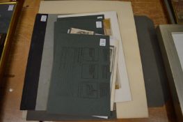 Quantity of paintings, prints, engravings, unframed.