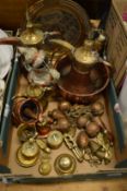 Decorative metalware to include Eastern ewers etc.