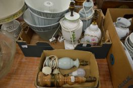 A collection of table lamps.