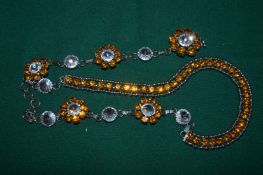 A large decorative necklace.
