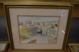 Oren Yevnin, views of Jerusalem, set of four watercolours.
