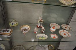 A collection of Herend porcelain with Oriental themes to include Chinese figures.