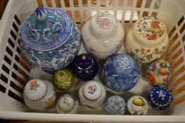 A collection of modern Chinese ginger jars.