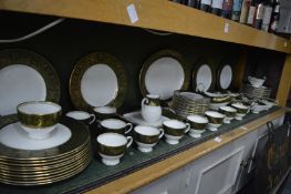 A comprehensive Wedgwood Florentine dinner service, with green border.