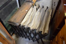 An extending camp bed.