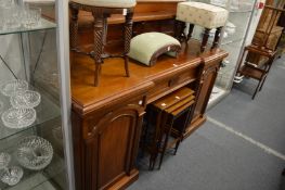 A 19th century mahogany pedestal sideboard.