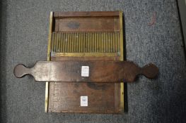 An early mahogany and brass pill maker.