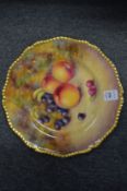 A good Royal Worcester cabinet plate painted with apples and other fruit by S Weston.