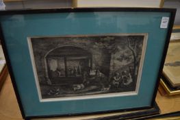 An engraving and a colour print.