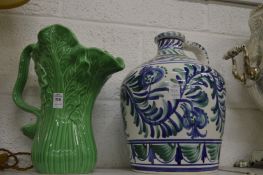 Two decorative jugs.