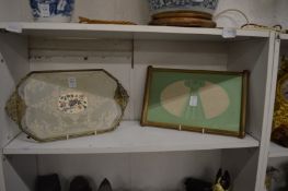 Two decorative dressing table trays.