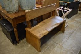 Good solid handmade oak bench.