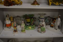 A good collection of Staffordshire and Pearl ware figures.