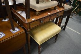 A 19th century mahogany two drawer washstand or side table.