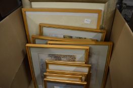 Decorative paintings and prints.