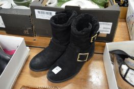 A pair of Jimmy Choo suede boots, size 37.