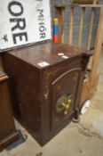 Victorian cast iron safe with key.