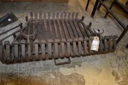 Wrought iron fire grate.