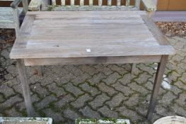 Garden hardwood table.