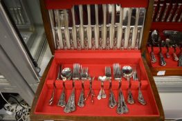 A Kings pattern canteen of cutlery (some replacement items).
