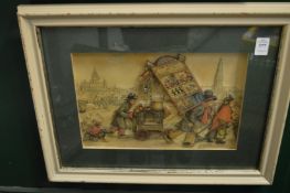 A three dimensional paper picture.