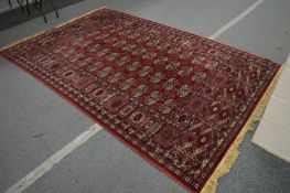 A Bokhara carpet, 300cm x 195cm.