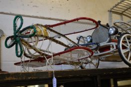 An unusual model of a biplane.