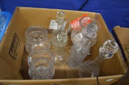 Glassware to include decanters.