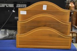 David Linley for Dunhill, a three division stationery rack and pen and pencil tidy.