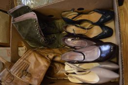 A collection of ladies designer shoes and boots by Helmut Lang, Loewe, Robert Clergerie etc.