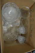 A box of glassware.