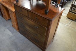 A 19th century mahogany chest of drawers.