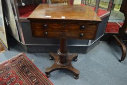 A 19th century mahogany pedestal work table.